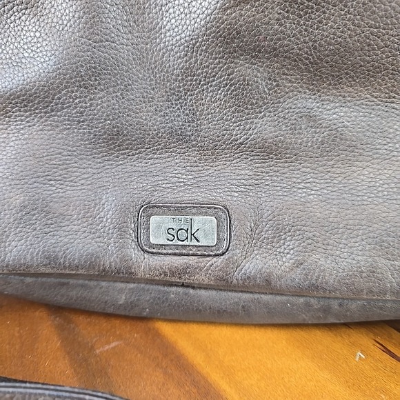 The SAK Margarita Crossbody Shoulder Bag Genuine Leather Brown‎ Purse - Picture 2 of 9